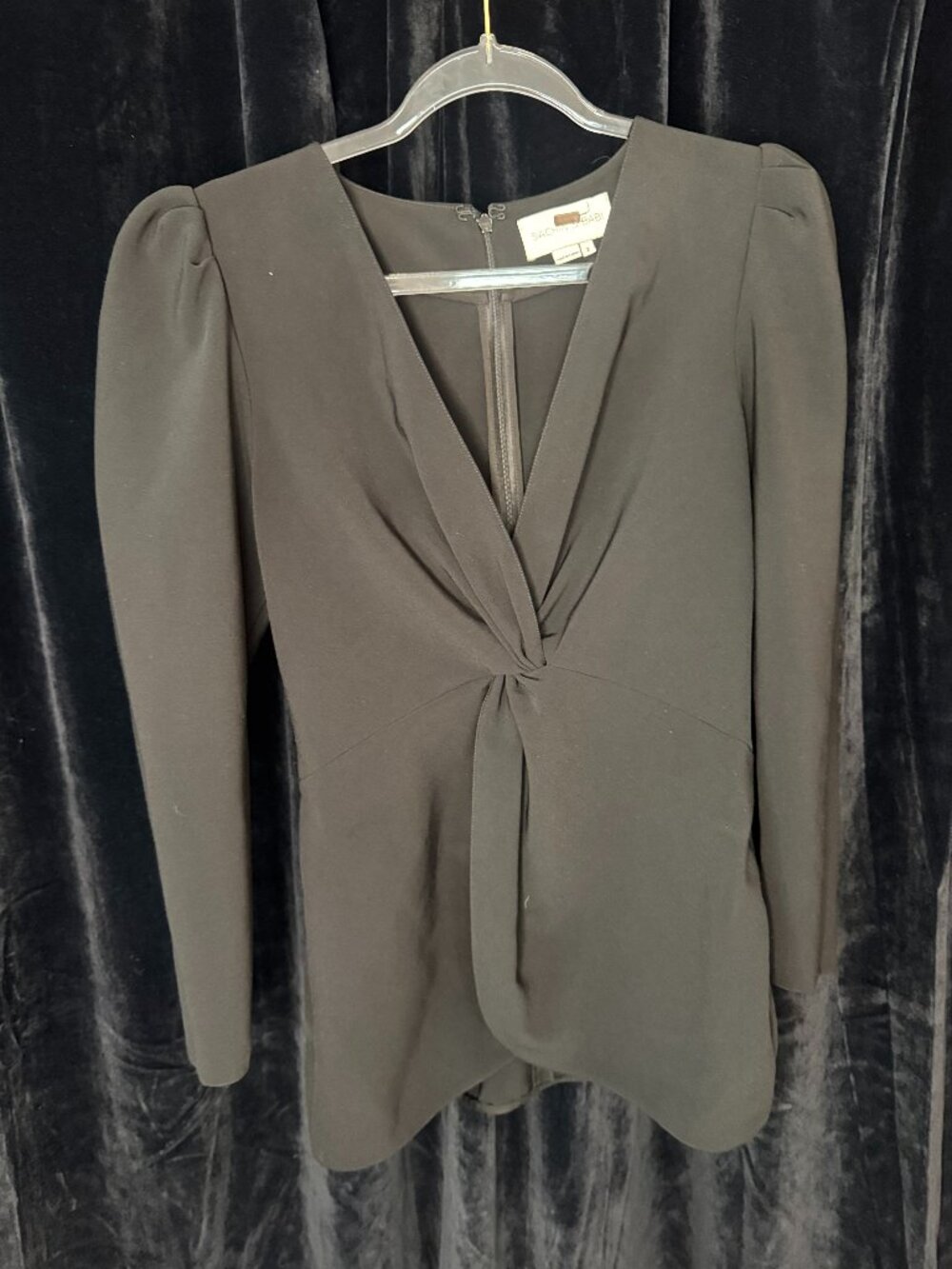 Sachin + Babi Black Twist Front Blouse